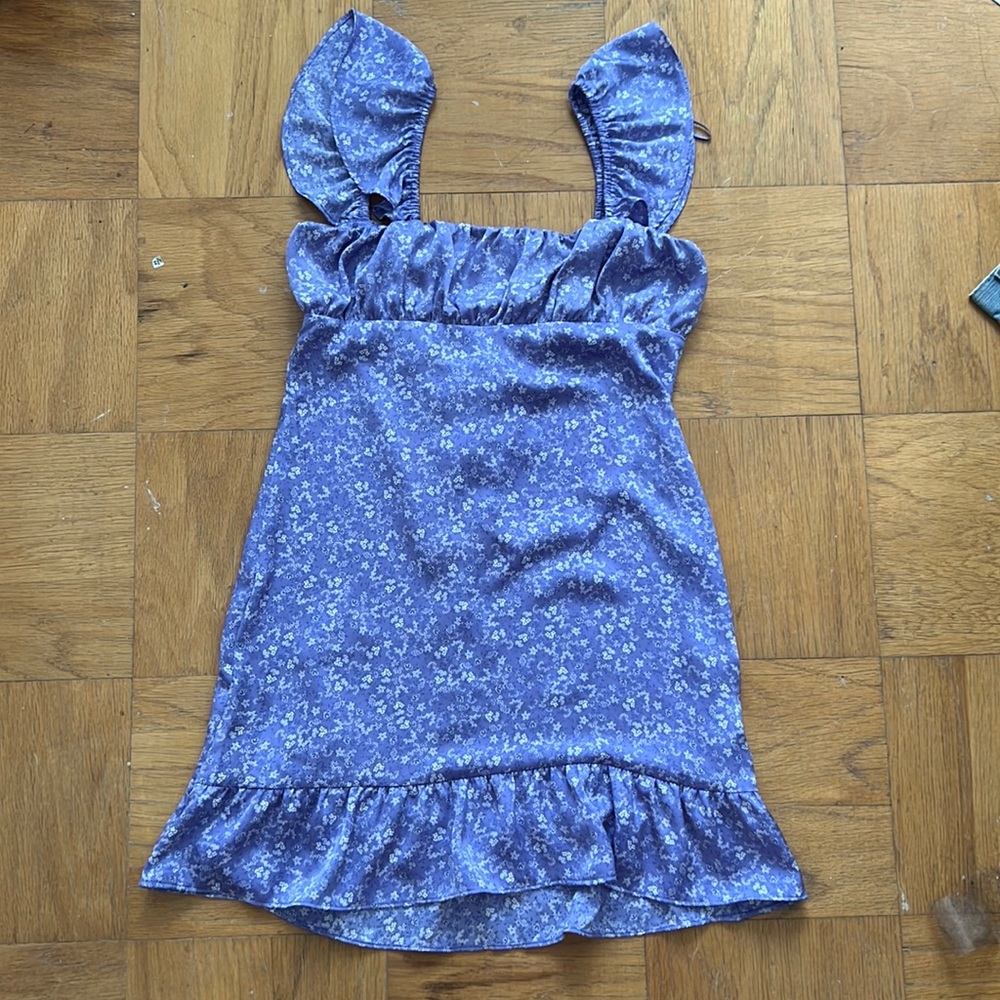 NWT Zara Purple Floral Mini Dress